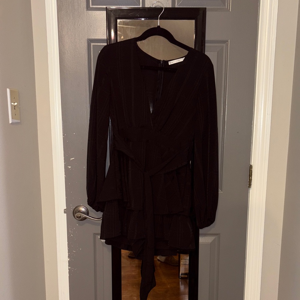 Elegant Black Long-Sleeve Jumpsuit
